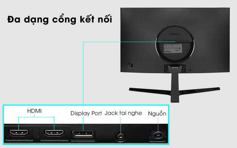 LCD Samsung Gaming 24 inch Full HD 144Hz 4ms - Kết nối