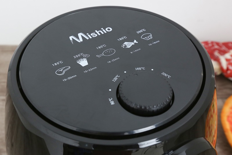 Núm vặn chỉnh nhiệt độ từ 80 - 200 độ C - Nồi chiên không dầu Mishio MK-01 3.8 lít